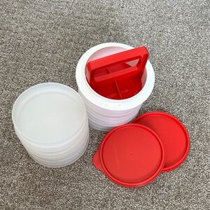 Tupperware Hamburger Press and 8-Container Set, Dishwasher Safe and BPA Free
